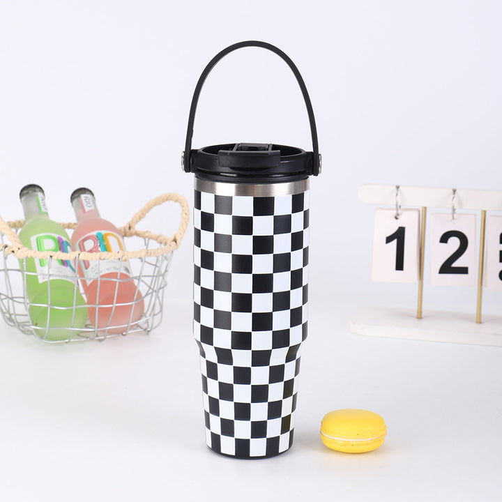 Ladies thermos cup with practical carrying handle from Kalsten