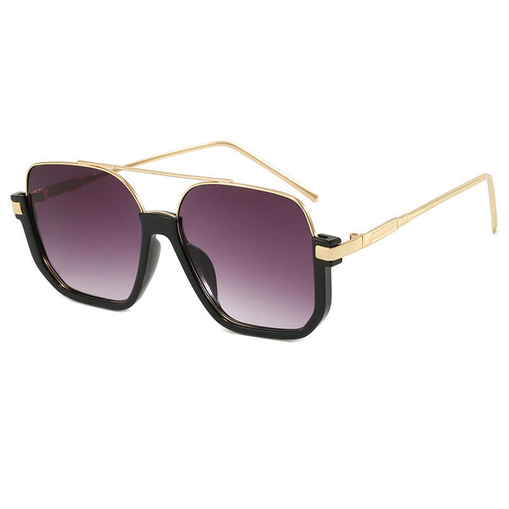 Women's Fashion Sunglasses with Curved Metal Frame and UV Protection Kalsten