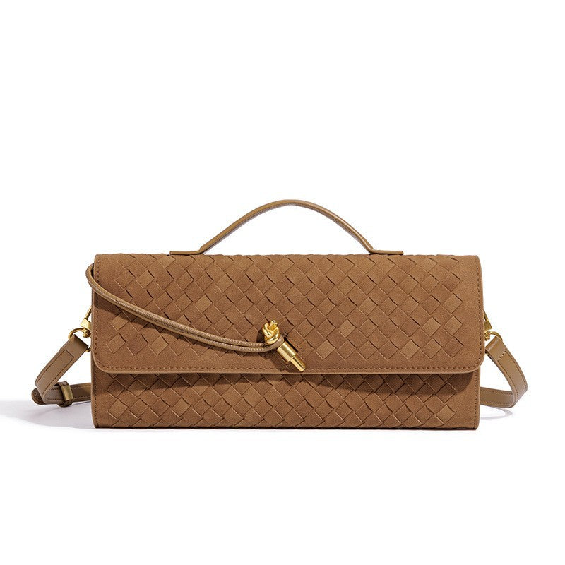 Textured Suede Clutch Bag Acalora