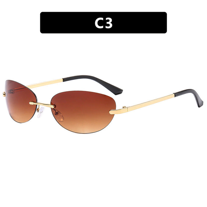 Women's Fashion Cat-Eye Sunglasses with Narrow Metal Frame and Polarized Lenses Kalsten