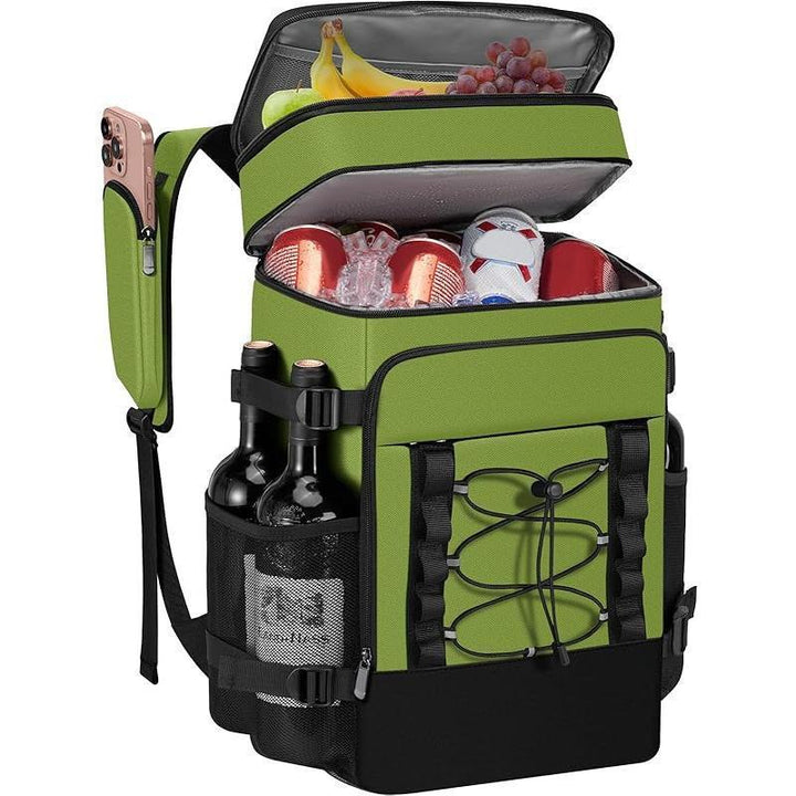 Unisex insulated cooling backpack with bottle holder, organizer pocket and padded carrying comfort Kalsten