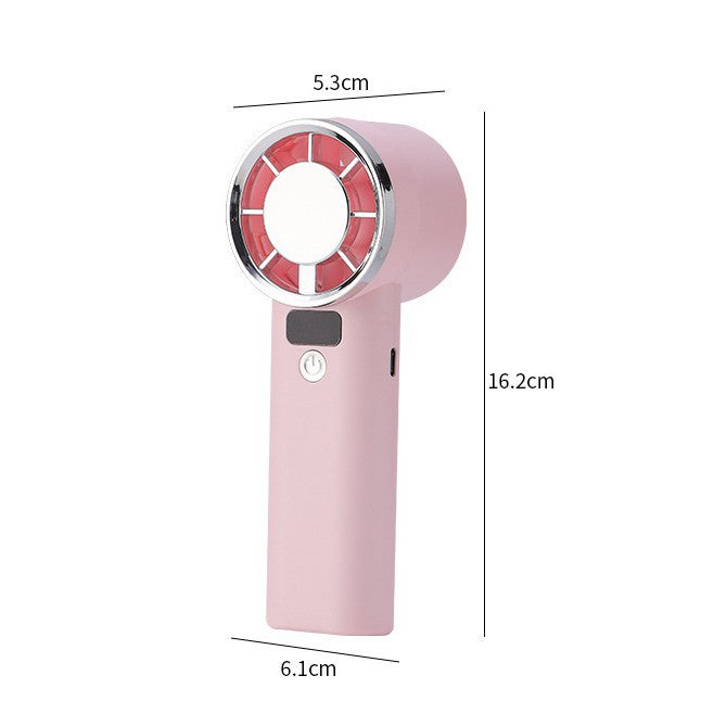 Ladies handheld fan with digital display and 3000mAh battery Kalsten
