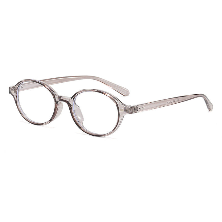 Women's fashionable round reading glasses with flexible plastic frame Kalsten