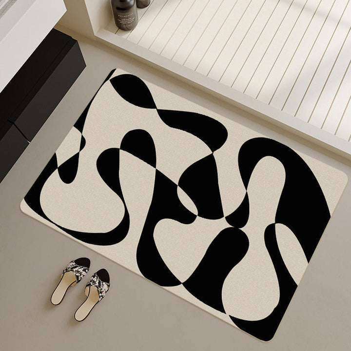 Stylish Geometric Patterned Bath Runner Kalsten