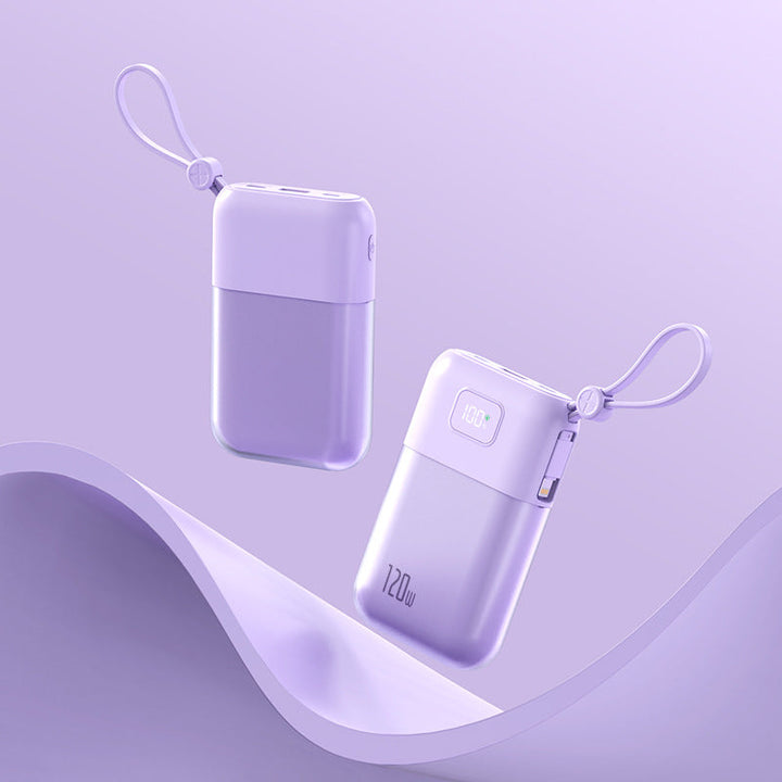 Portable power bank with powerful fast charging cable and integrated LED display Kalsten