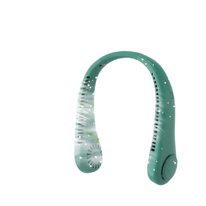 Unisex portable rechargeable neck fan with quiet dual fan adjustable air levels and ergonomic neckband Kalsten