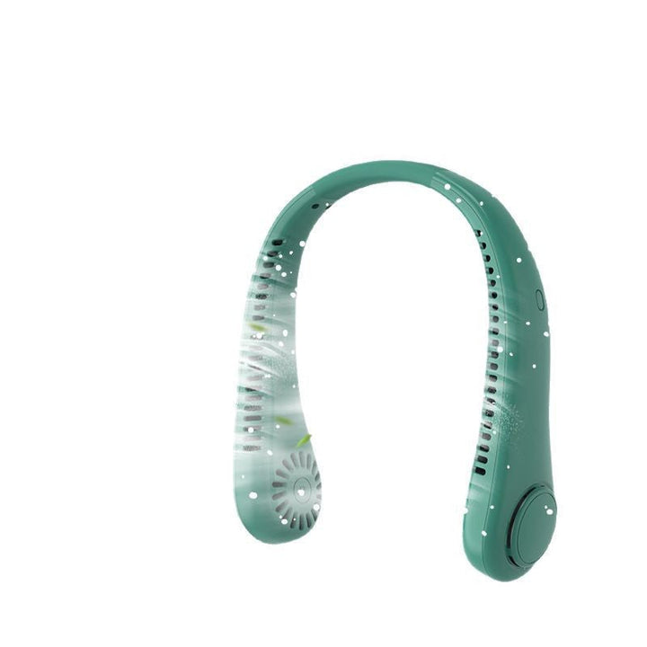 Unisex portable rechargeable neck fan with quiet dual fan adjustable air levels and ergonomic neckband Kalsten