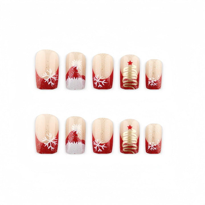 Artificial nails with festive Christmas design Kalsten
