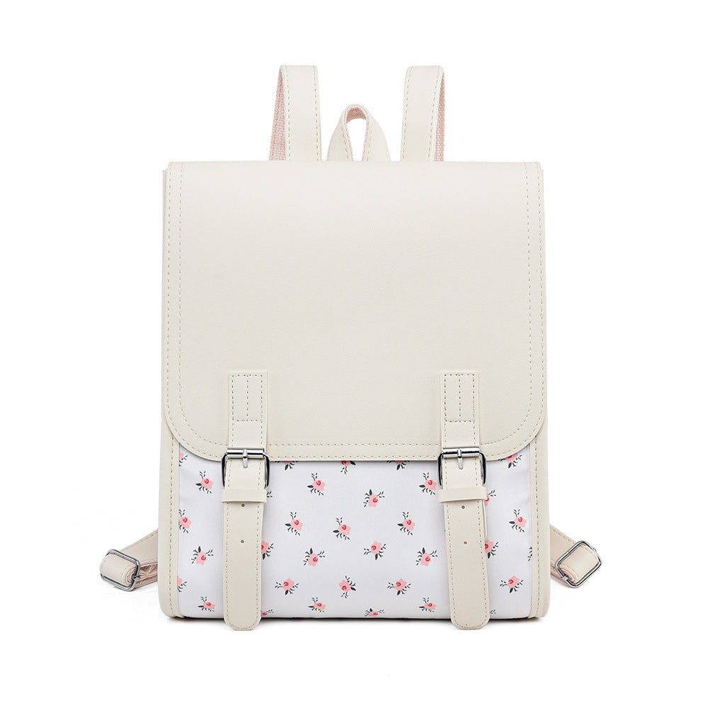 Floral Print Structured Backpack Kalsten