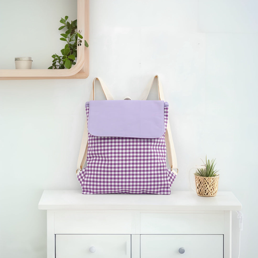 Checked pattern backpack Kalsten