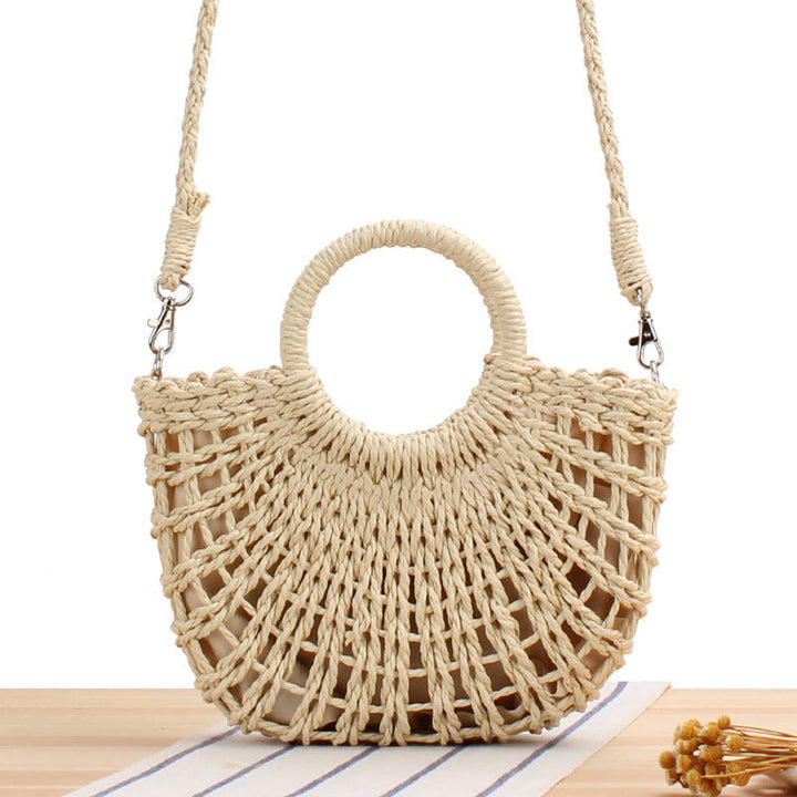 Handbag Made of Handcrafted Macrame with Round Handle Kalsten