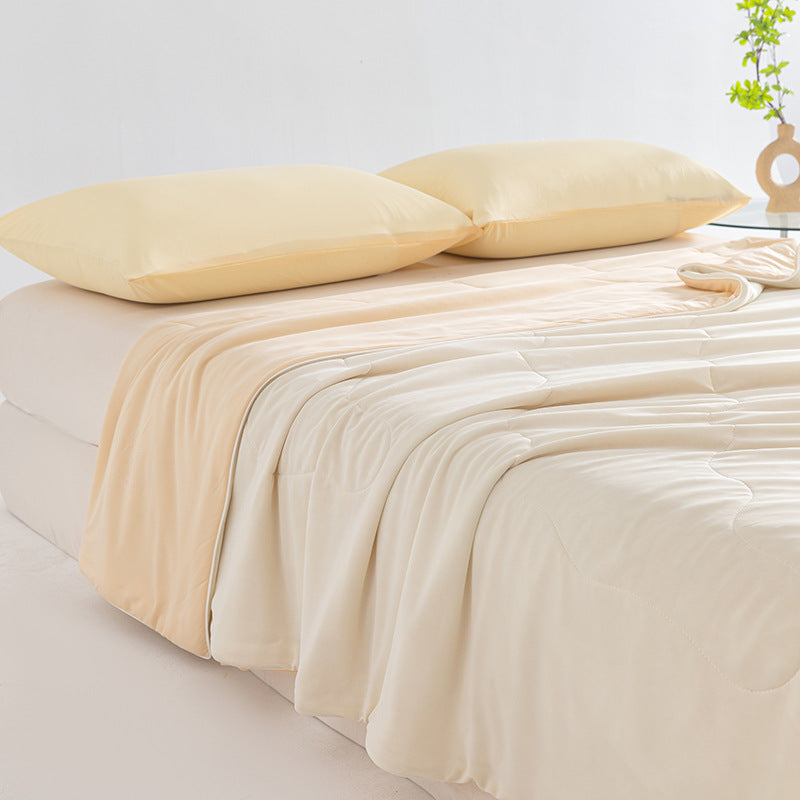 Unisex nan breathable summer blanket with cooling microfiber filling and light quilting Kalsten