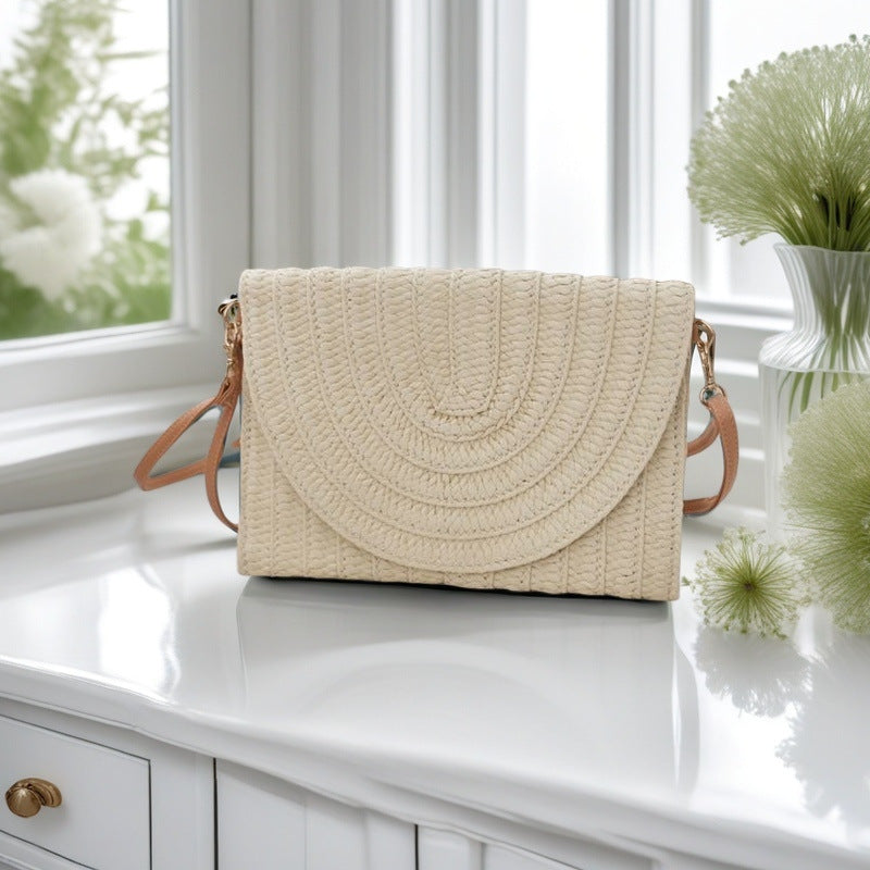 Woven Natural Material Crossbody Bag Kalsten