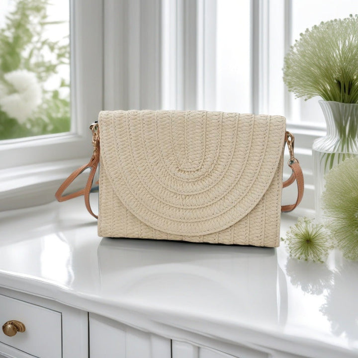 Woven Natural Material Crossbody Bag Kalsten