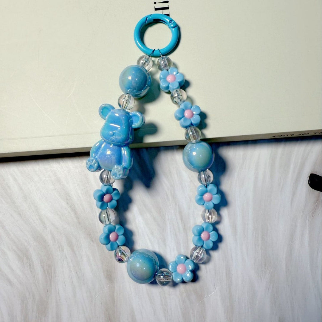 Playful Bear-Themed Beaded Keychain kalsten
