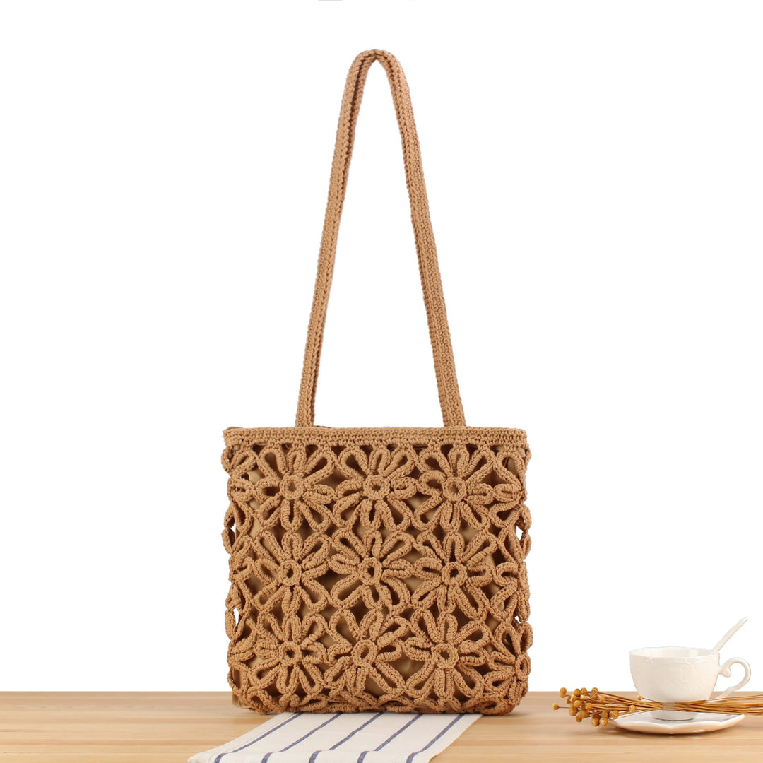 Crochet Tote Bag with Floral Patterns Kalsten