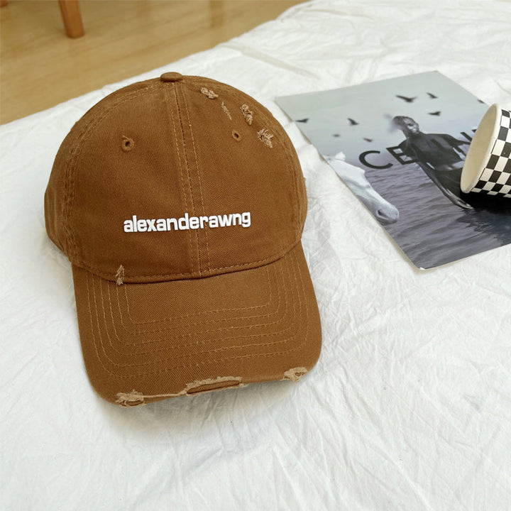 Unisex Distressed Cotton Baseball Cap Kalsten