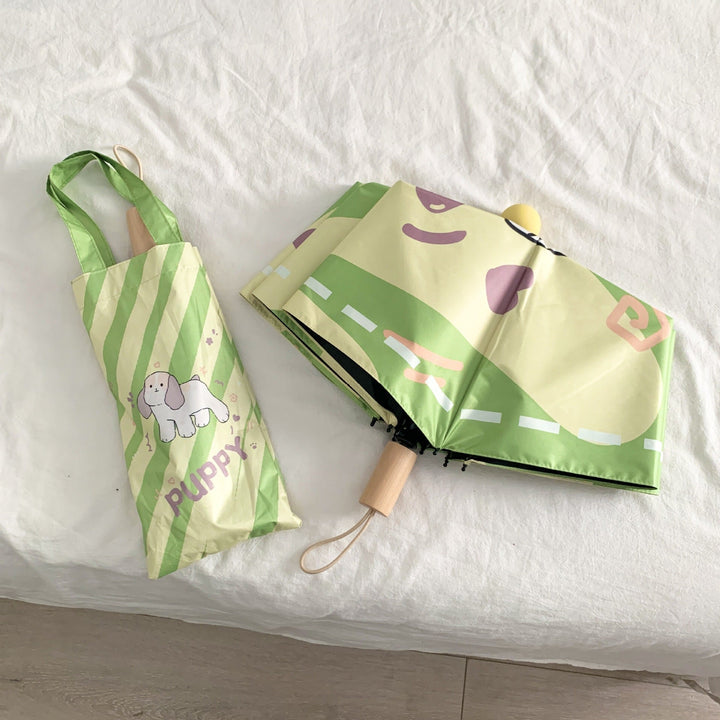 Ladies practical folding umbrella with innovative drip design Kalsten