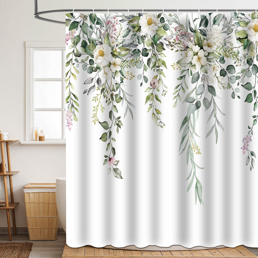 Floral Patterned Bathroom Shower Curtain Kalsten