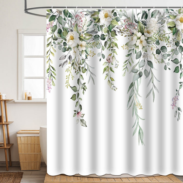Floral Patterned Bathroom Shower Curtain Kalsten