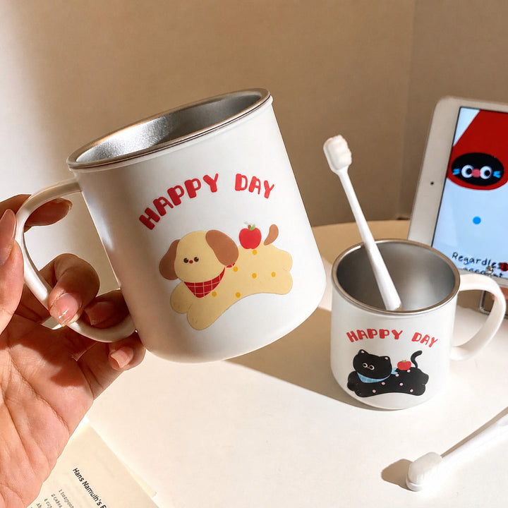 Ceramic mug with playful cat motif and cheerful inscription Kalsten