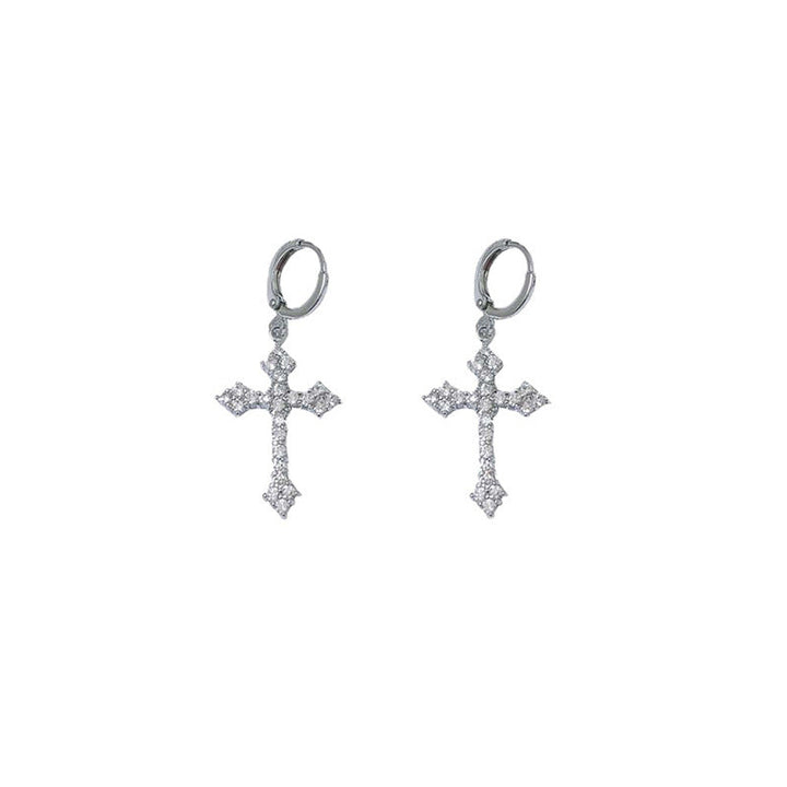 Elegant Cross Earrings with Sparkling Stones Kalsten