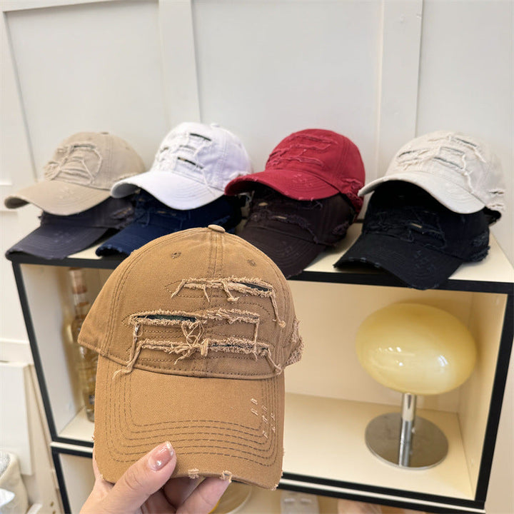 Men's Distressed Denim Baseball Cap Kalsten