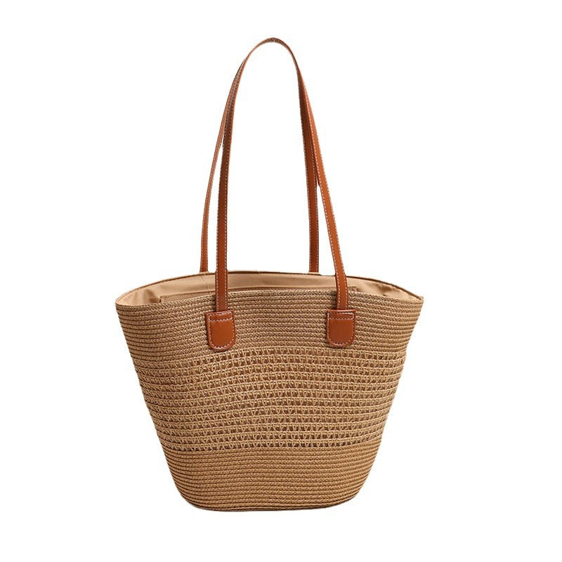 Elegant Bast bag with leather accents Kalsten