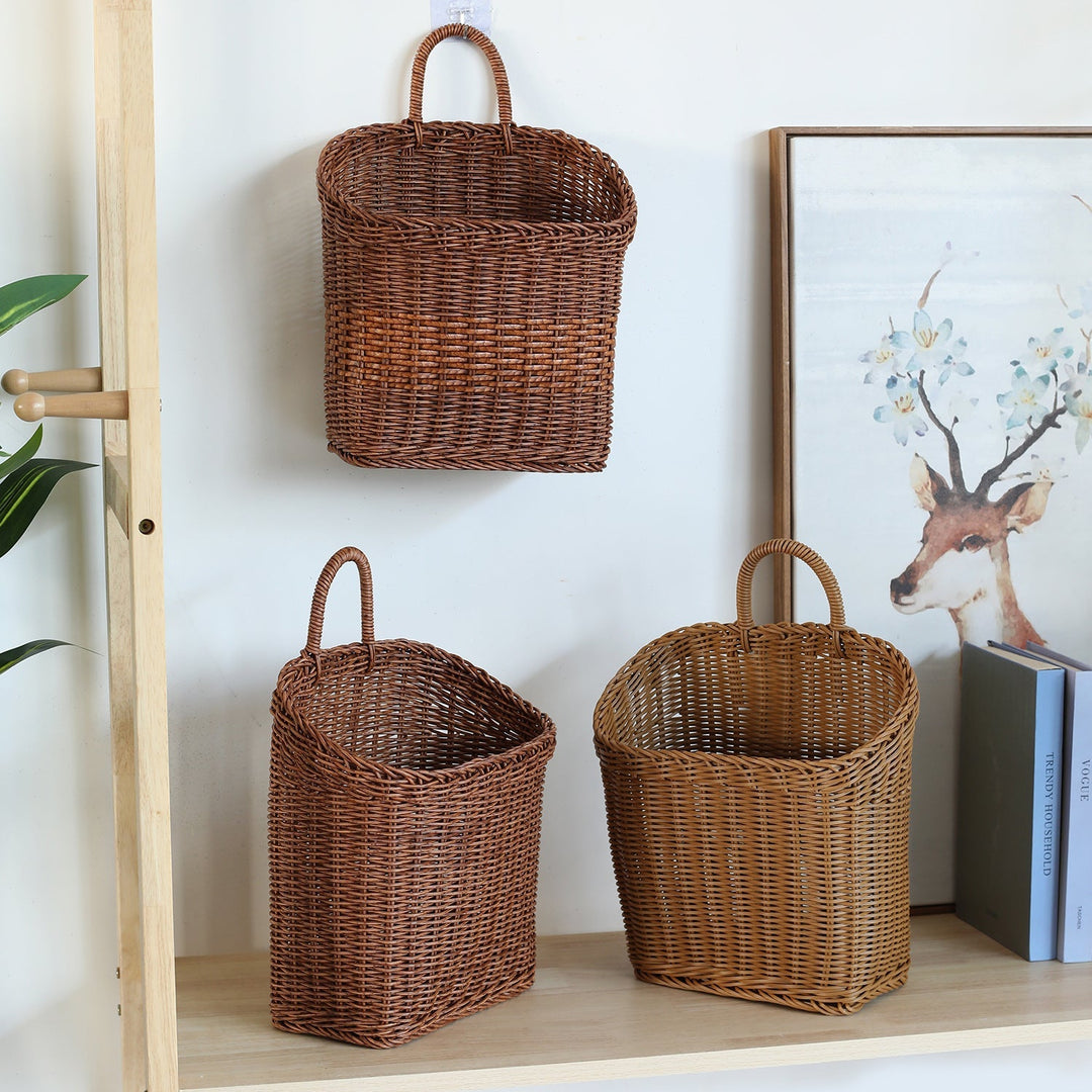 Handwoven Storage Basket with Ergonomic Handle Kalsten 1783754313