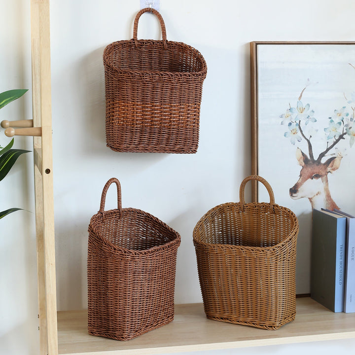 Handwoven Storage Basket with Ergonomic Handle Kalsten 1783754313