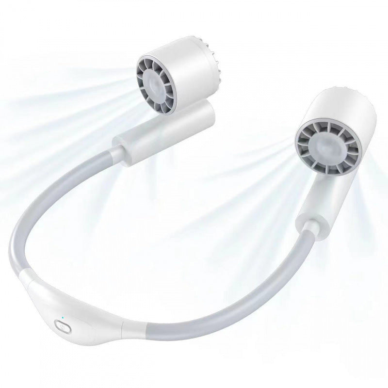 Cooling hands-free dual-head wearable neck fan with adjustable tilt silent brushless motors Kalsten