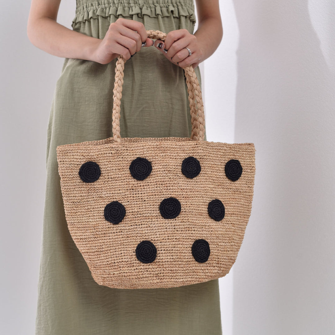 Handcrafted tote bag with colored appliques Kalsten