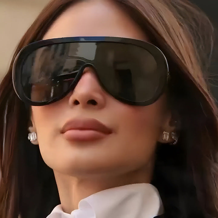 Women’s futuristic sports sunglasses with wide lens and UV protection Kalsten