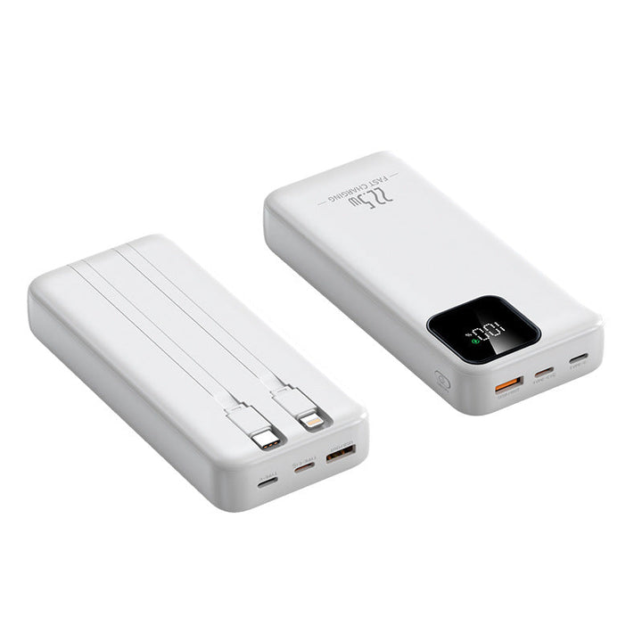 Power bank with integrated charging cables and digital charging display Kalsten