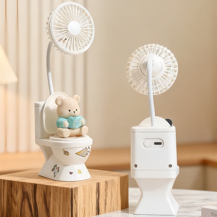 Ladies Cute Hand Fan with Plush Bear Design Kalsten