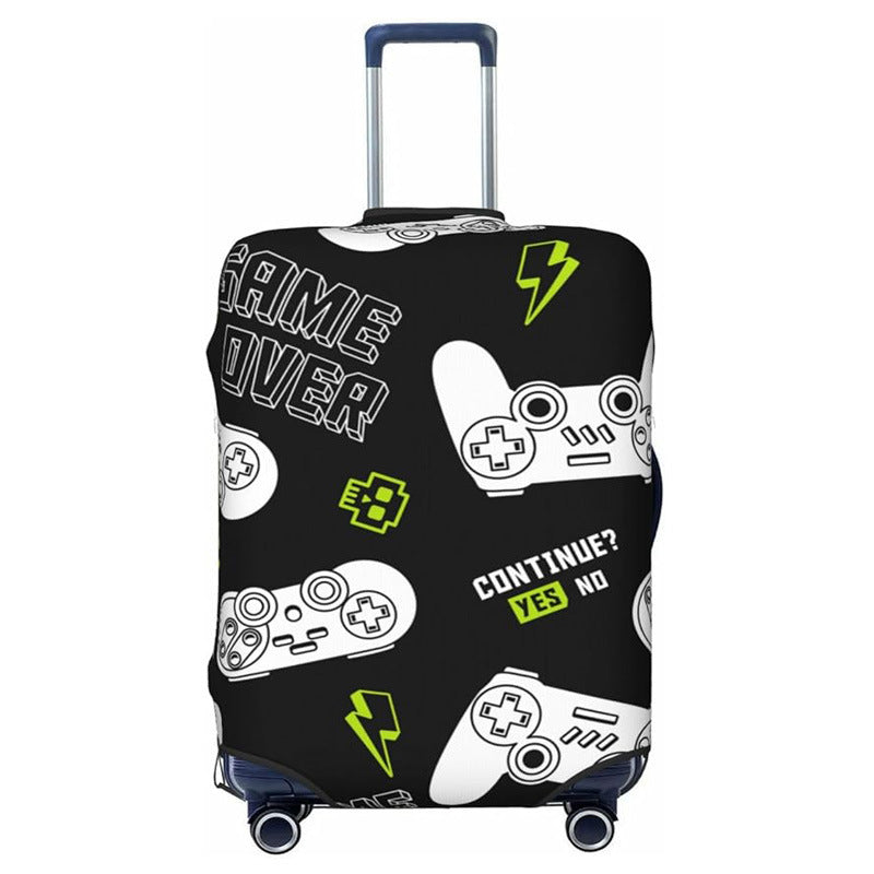 Unisex nan elastic Suitcase Cover with urban Doodle pattern, zipper and all-round protection for 4-wheel trolleys Kalsten