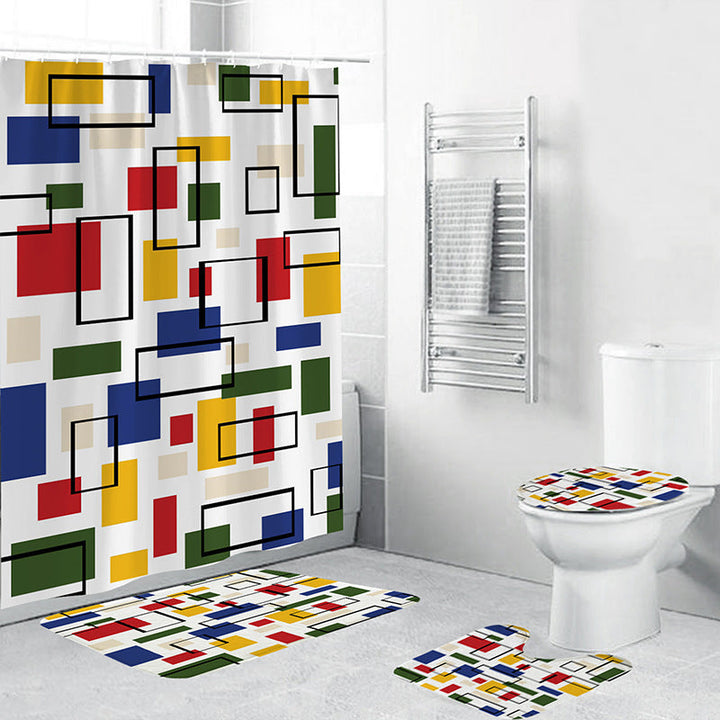 Geometric Pattern Bathroom Accessory Set Kalsten