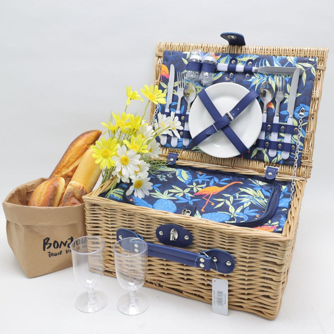 Women's picnic basket with integrated dishes and cooler bag Kalsten
