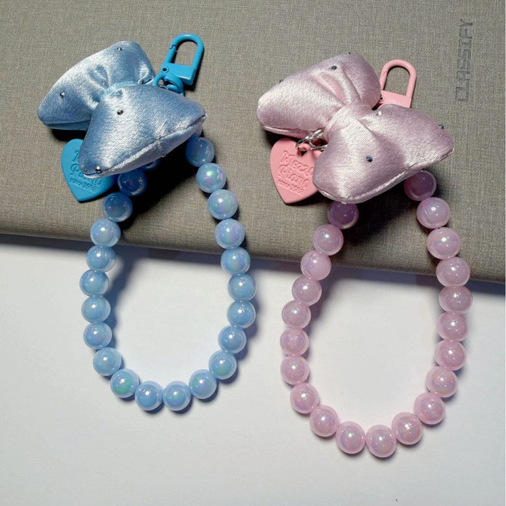 Stylish Beaded Keychain with Bow kalsten