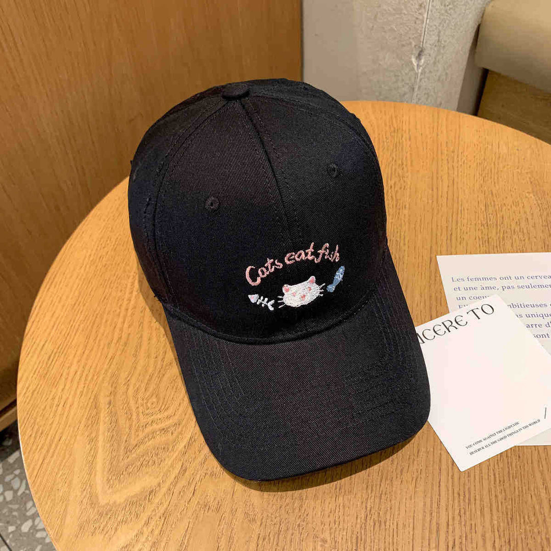 Women's Embroidered Cat-Themed Baseball Cap Kalsten