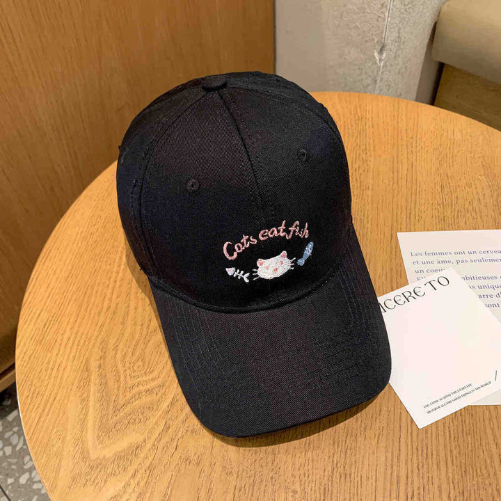 Women's Embroidered Cat-Themed Baseball Cap Kalsten