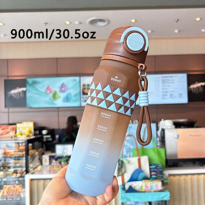 Ladies sporty water bottle with practical measuring scale Kalsten