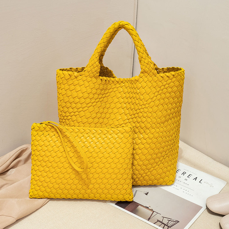 Elegant Braided Handbag with Removable Clutch Kalsten