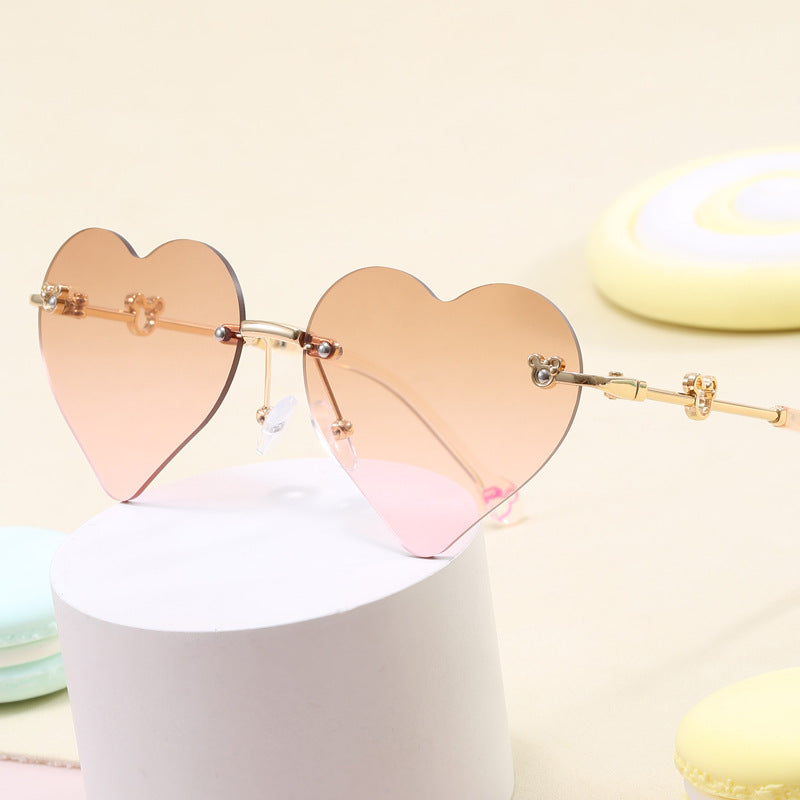 Women's Heart-Shaped Sunglasses with Mirrored Lenses Kalsten