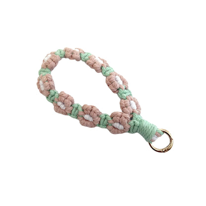 Floral Macrame Keychain Holder Acalora