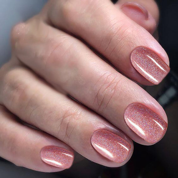 Glittery Press-On Toenail Set Kalsten