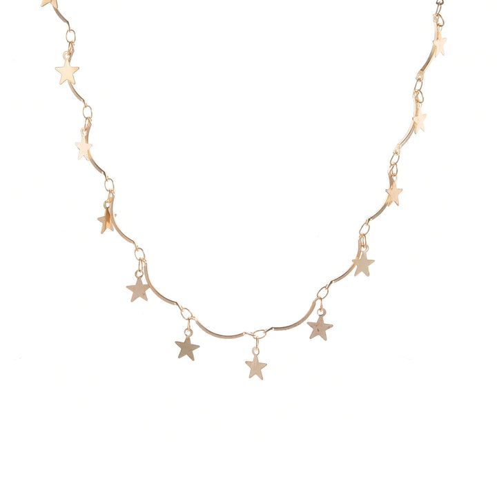 Star Charm Linked Chain Necklace Kalsten