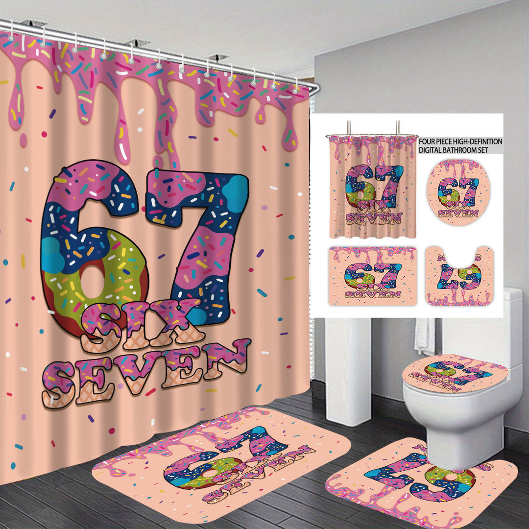 Colorful Dessert-Themed Bathroom Set Kalsten