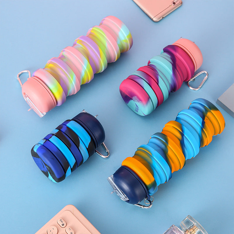 Unisex Collapsible Sports Water Bottle with Carabiner Kalsten