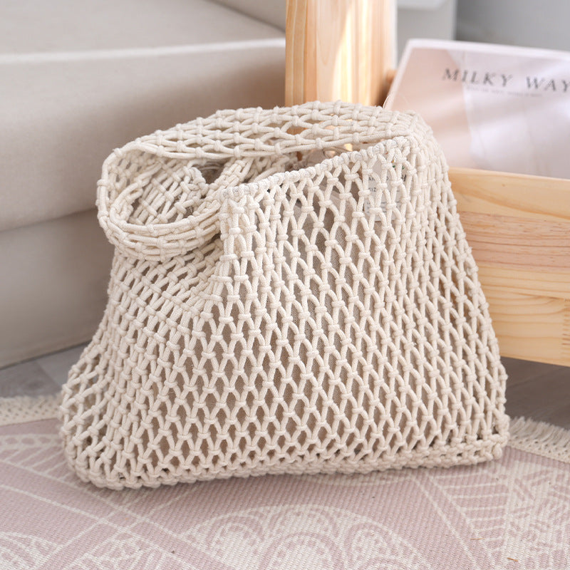 Handcrafted mesh bag made of natural material Kalsten